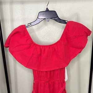 Almost Famous Red Off-Shoulder Mini Dress